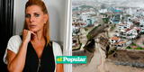 Leslie Stewart apoyó a limpiar viviendas afectadas por huaico en Punta Hermosa: "Es una terrible vista"