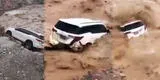 Moderna camioneta es arrastrada con furia por el caudal del río Pativilca en Áncash