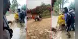 Heladero de D'Onofrio es captado cruzando un huaico y ayudando en Chaclacayo: "jaja el real cerca de ti"
