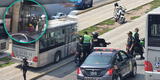 Metropolitano: Bus chocó contra moto lineal que usó el carril exclusivo para evitar el tráfico