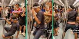 Joven causa furor en TikTok bailando a ritmo de reguetón en el tren eléctrico y usuarios reaccionan: "Está poseído"