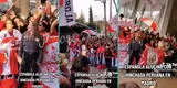 Policía española se emociona con hinchada peruana y se une a fanáticos: "Quería bailar"