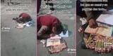 Niño hace su tarea mientras vende caramelos en plena calle y en TikTok piden ayudarlo: "¡Hagan algo!"