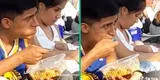 Joven se olvida su cuchara e improvisa con tarjeta para poder comer: "Cosas que pasan en Perú"