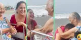 Mujer lleva a su madre a conocer el mar antes de morir y conmueve a usuarios de TikTok: "Su último deseo"