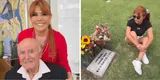 Magaly Medina visita a su padre en el cementerio a un mes de su fallecimiento: "Cuánto te extrañamos"