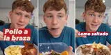 Joven alemán prueba ceviche, lomo saltado y pollo a la brasa por primera vez y tiene singular reacción