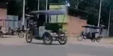 Tarapoto: captan a mototaxi moviéndose sola y casi origina un accidente de tránsito