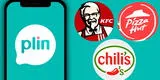 ¡Corre que se acaba! Plin ofrece grandes ofertas en KFC, Pizza Hut, Chilis con hasta 50% de descuento