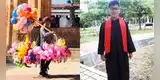 Joven que vendía globos para pagar sus estudios, se gradúa de contador: "No todos tenemos mismas oportunidades"