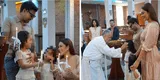 Karen Schwarz y Ezio Oliva bautizaron a sus hijas en íntima ceremonia: "Elegimos a los mejores padrinos"
