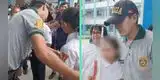 Policía conmueve las redes sociales tras acompañar a niño a recibir su cordón de brigadier escolar
