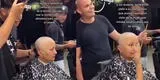 Mujer va a una peluquería para que le rapen el pelo y conmueve a los usuarios por el gesto