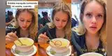Joven suiza quiso tomar sopa peruana sin imaginar que vería algo ‘extraño’ escondido: “No te asustes”