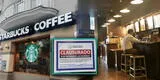 Starbucks de Miraflores fue clausurado por la Municipalidad: “Presentaron falta de higiene en sus equipos”