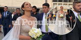 Karen Schwarz llega a la iglesia La Recoleta, para contraer matrimonio con Ezio Oliva: "Mi tercera boda"