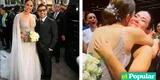Estrella de AFHS recibió bouquet de manos de Karen Schwarz en boda religiosa con Ezio Oliva