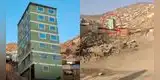 Señor construye edificio de 7 pisos en cerro de SJL y redes sociales lo trolean: "Desafiando la naturaleza"