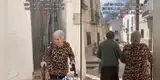 Señora espera a su amiga que está en andador para ir a comer y escena enternece a los usuarios