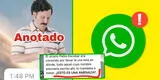 Vecino envía el sticker de Pablo Escobar a grupo de WhatsApp y lo denuncian por “amenaza”