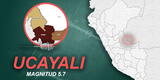 Ucayali: fuerte sismo de magnitud 5.7 se registró esta madrugada en Pucallpa