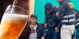 Huancayo: vigilantes roban varias cajas de cerveza de un concierto y policía los detiene tomando