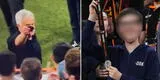 José Mourinho, entrenador del AS Roma regala a niño su medalla de subcampeón de Europa League
