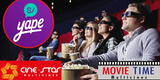Yape lanza superpromoción de entradas al cine por S/4.90 en CineStar y MovieTime