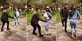 Peruano reta a joven a duelo de huayno y lo ‘destruyen’ con singular zapateo: “Baile quiere, baile tiene”