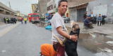 Hombre rescata a sus 20 perros en incendio de La Victoria: "Todos ellos son de mi mujer"