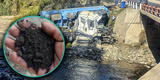 Nasca: Camión que transportaba Zinc se despista y cae a río de El Ingenio con 30 toneladas