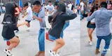 Peruana se roba el show bailando huayno cajamarquino con amigo y sus singulares pasos se vuelven viral en TikTok