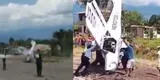 San Martín: avioneta en la que iba el alcalde distrital se vuelca y genera violento accidente