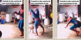 Hombre disfrazado de Spiderman esquiva a perrito en una fiesta: “Activó su sentido arácnido”