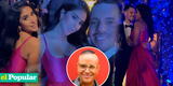 "Está Pulcra": Carlos Carcho elogia a extravagante vestido rojo de Melissa Paredes en celebración de Estás en todas