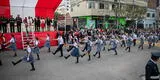 Escolares realizan pasacalle en Lince por los 202 años de independencia del Perú