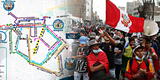 Toma de Lima: ¿Cuáles son las rutas alternas ante el cierre del Centro Histórico por la tercera marcha?