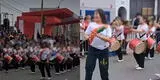 Escolares desfilan por Fiestas Patrias con mucho swing y causan sensación con su presentación