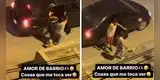 "Amor de barrio": pareja protagoniza inesperada escena en plena calle y es viral