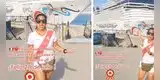 Peruana se va de crucero y celebra 28 de julio de una singular manera