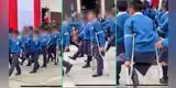 Escolar en muletas demuestra su amor por la patria y desfila por Fiestas Patrias: “Es un guerrero”