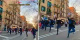 Peruanos sorprenden a todos bailando marinera en las calles de Barcelona: "De Perú para el mundo"