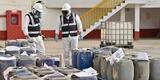 Sunat internó más de 5 toneladas de insumos químicos que iban a ser usado para elaborar droga