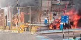 "Ahorita explosiona": auto se incendia a lado de peaje de la Vía Evitamiento y aterroriza a conductores
