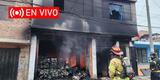Incendio en San Miguel, últimas noticias: siniestro de grandes proporciones consume almacén y amenaza con extenderse