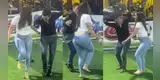 Peruana se enfrenta a joven en duelo de huayno y lo deja ‘chiquito’ con sus singulares movimientos