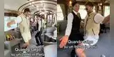 Trabajadora de tren en Cusco la rompe al ritmo de la cumbia con turista francés y pasitos son un éxito