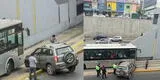 Camioneta se despista en Vía Expresa e invade carril del Metropolitano: quedó a solo centímetros de provocar un tragedia