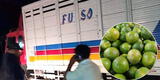 Lambayeque: delincuentes roban camión repleto de limones ante escasez y alza de precios