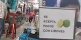 Negocio peruano acepta limones como medio de pago y es viral en TikTok: “El dinero sí crece en los árboles”